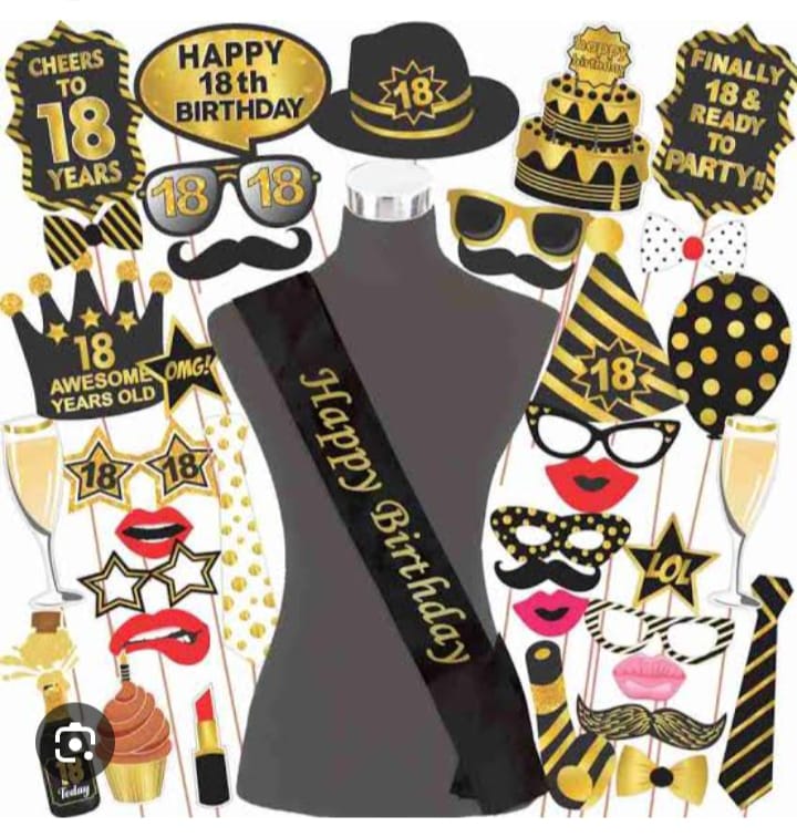 birthday props (100rs) , sash (50rs) crown (50rs) combo